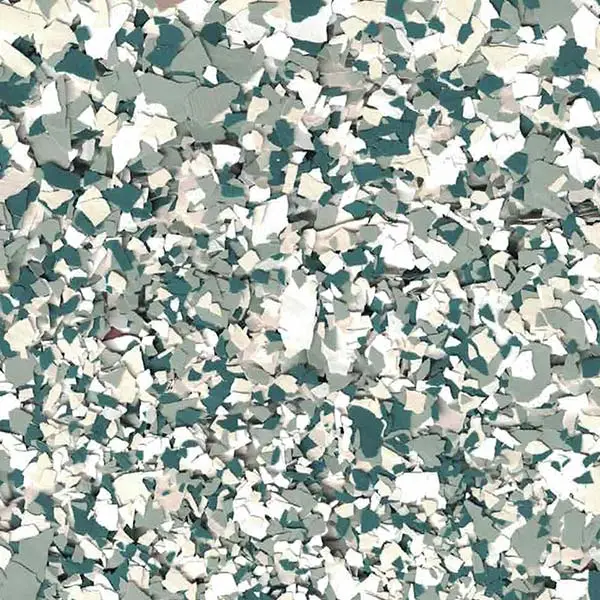 This image shows an abstract pattern of scattered green, white, and gray pieces resembling camouflage, with no identifiable landmarks or people.