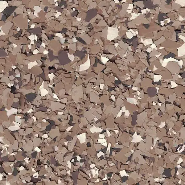 The image shows a close-up of a textured brown and beige speckled surface, resembling patterned flooring or a stone-like material.
