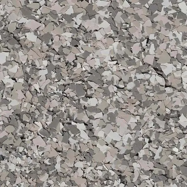 The image features a background of small, irregular gray and beige shapes densely packed together, resembling a textured stone or abstract pattern.