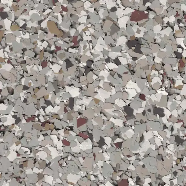 A close-up view of textured, multicolored stone surface with a mix of gray, brown, and white hues. No landmarks visible.